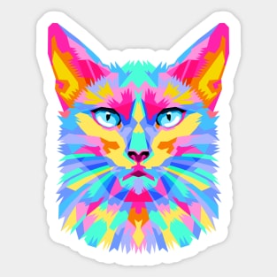 colorful cat Sticker